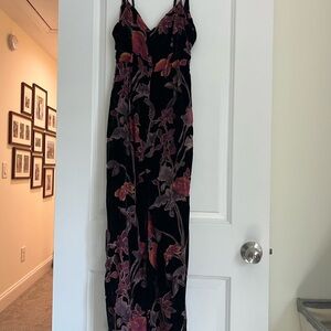 Floral Black and Pink Women's Dress